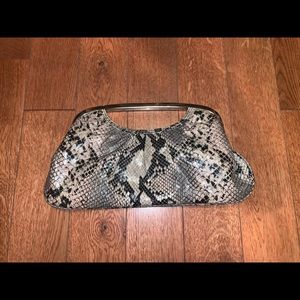 Express Snakeskin print Clutch